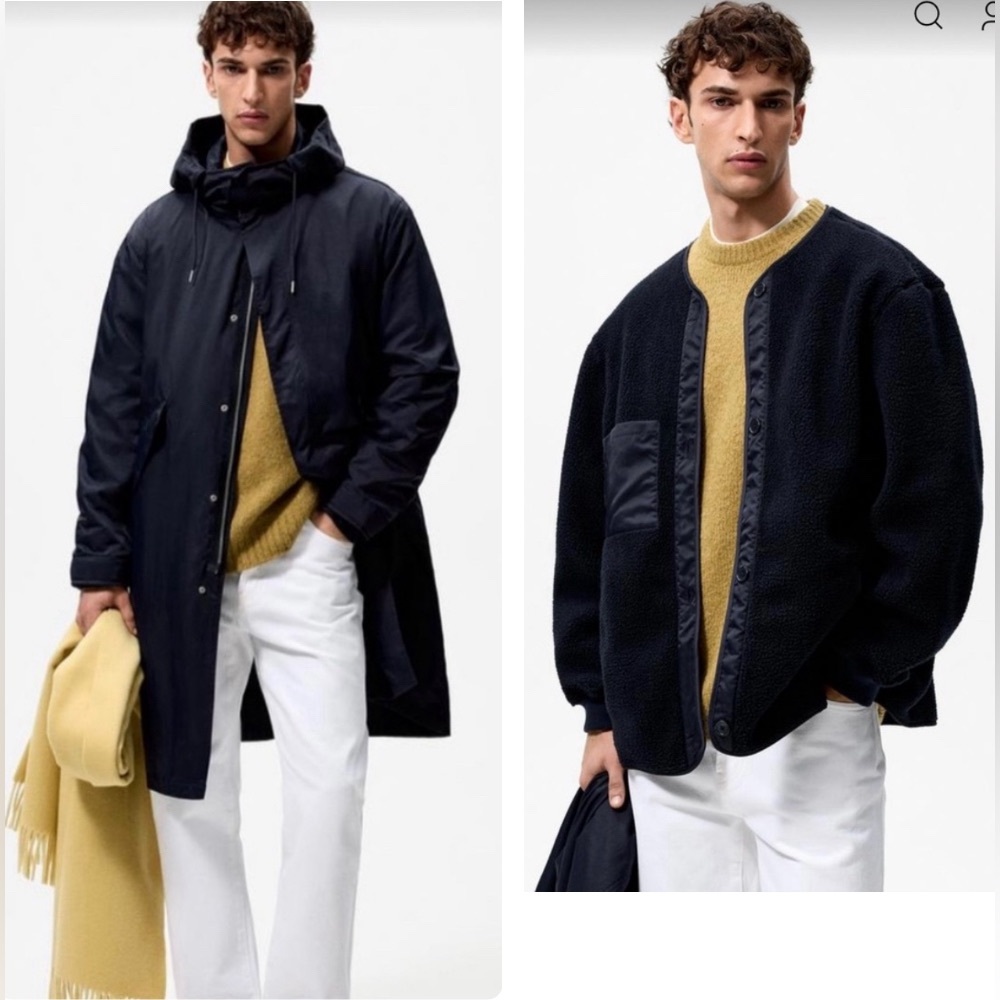 Zara 2 in 1 parka with interior removable fleece jacket lining